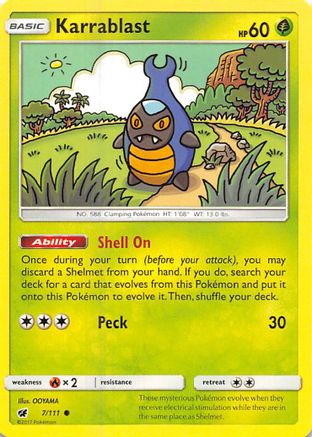 Karrablast (7/111) Reverse Holofoil [SM: Crimson Invasion] Pokemon Single Pokémon