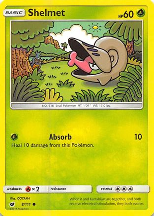 Shelmet (8/111) Reverse Holofoil [SM: Crimson Invasion] Pokemon Single Pokémon