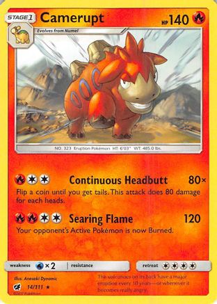 Camerupt (/111) Reverse Holofoil [SM: Crimson Invasion] Pokemon Single Pokémon