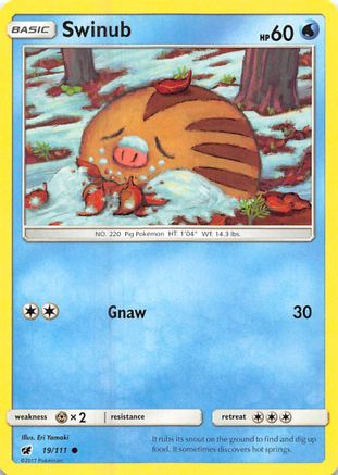 Swinub (19/111) [SM: Crimson Invasion] Pokemon Single Pokémon