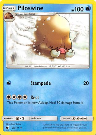Piloswine (20/111) [SM: Crimson Invasion] Pokemon Single Pokémon