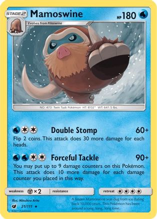 Mamoswine (21/111) Reverse Holofoil [SM: Crimson Invasion] Pokemon Single Pokémon