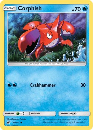 Corphish (24/111) [SM: Crimson Invasion] Pokemon Single Pokémon