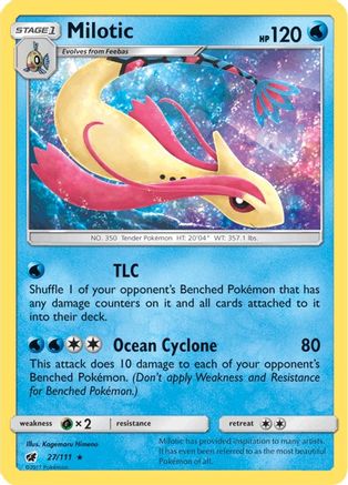 Milotic (27/111) Holofoil [SM: Crimson Invasion] Pokemon Single Pokémon