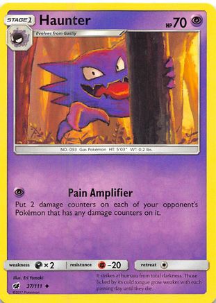 Haunter (37/111) Reverse Holofoil [SM: Crimson Invasion] Pokemon Single Pokémon
