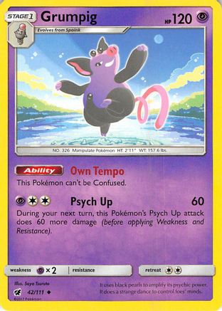 Grumpig (42/111) [SM: Crimson Invasion] Pokemon Single Pokémon