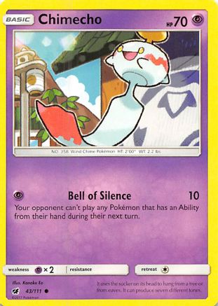 Chimecho (43/111) [SM: Crimson Invasion] Pokemon Single Pokémon