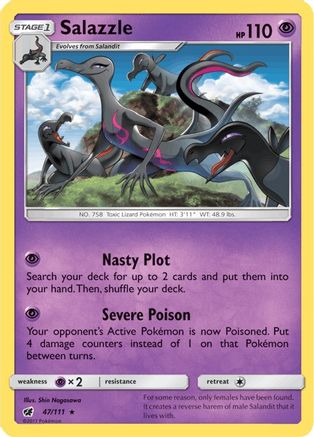 Salazzle (47/111) Holofoil [SM: Crimson Invasion] Pokemon Single Pokémon