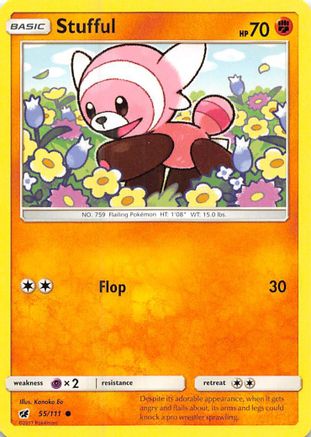 Stufful (55/111) Reverse Holofoil [SM: Crimson Invasion] Pokemon Single Pokémon