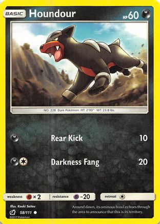 Houndour (58/111) [SM: Crimson Invasion] Pokemon Single Pokémon