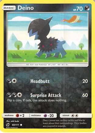 Deino (60/111) [SM: Crimson Invasion] Pokemon Single Pokémon