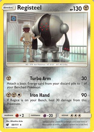 Registeel (68/111) Reverse Holofoil [SM: Crimson Invasion] Pokemon Single Pokémon