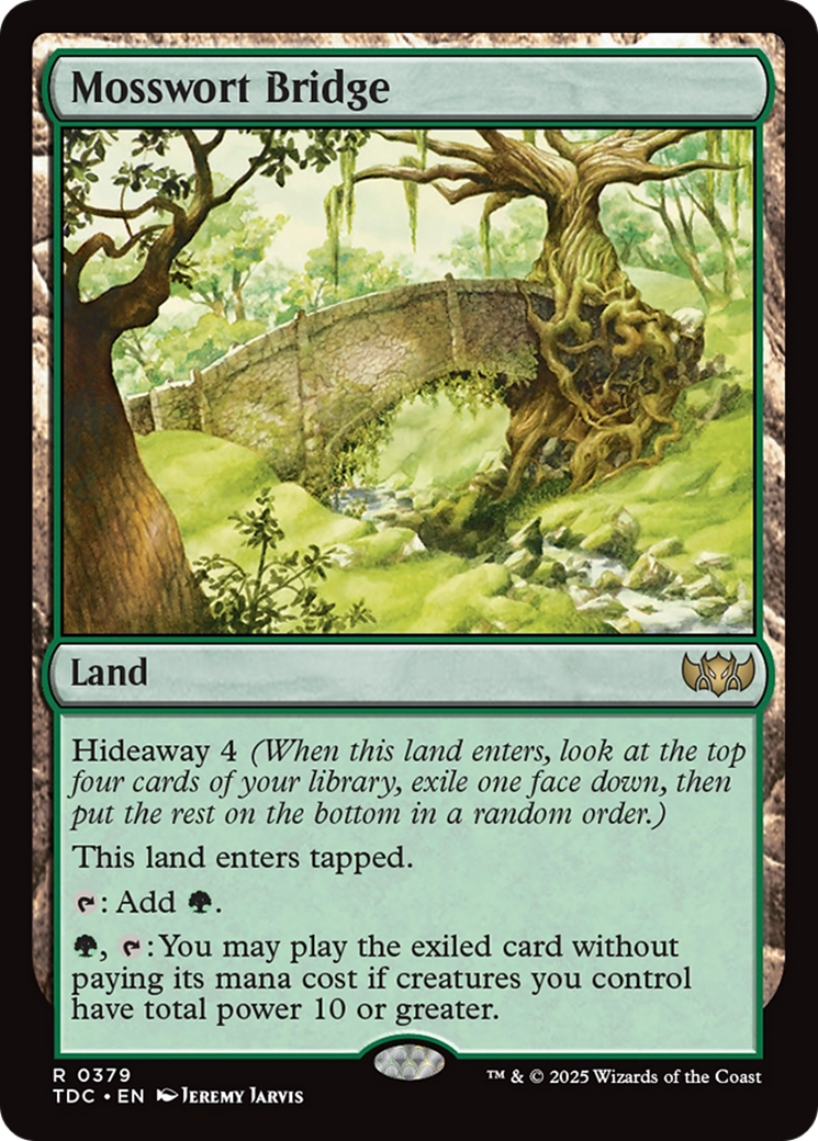 Mosswort Bridge (TDC-379) [Commander: Tarkir: Dragonstorm] MTG Single Wizards of the Coast