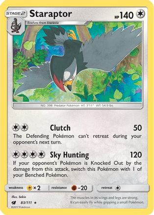 Staraptor (/111) Reverse Holofoil [SM Crimson Invasion] Pokemon Single Pokémon