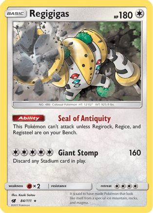 Regigigas (84/111) Holofoil [SM: Crimson Invasion] Pokemon Single Pokémon