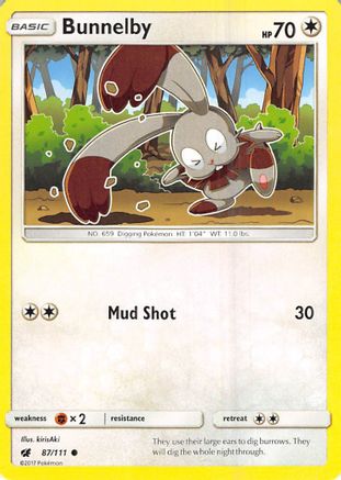 Bunnelby (87/111) [SM: Crimson Invasion] Pokemon Single Pokémon