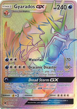 Gyarados GX (Secret) 112/111 Holofoil [SM: Crimson Invasion] Pokemon Single Pokémon