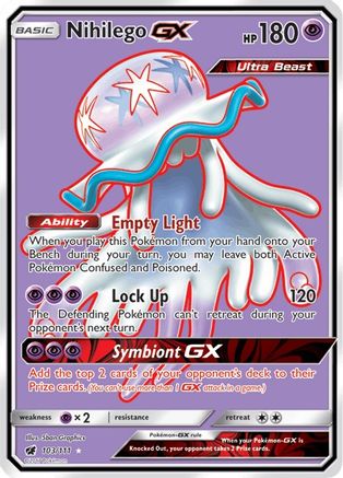 Nihilego GX (Full Art) (103/111) Holofoil [SM: Crimson Invasion] Pokemon Single Pokémon