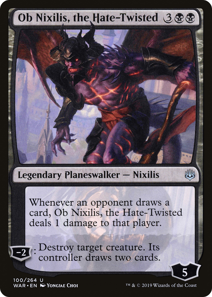 Ob Nixilis, the Hate-Twisted (WAR-100) [War of the Spark] Foil MTG Single Wizards of the Coast