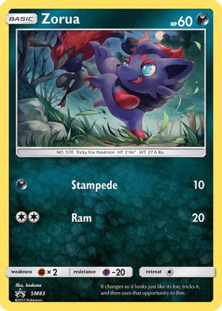 Zorua - SM83 (SM83/248) Holofoil [SM: Black Star Promos] Pokemon Single Pokémon