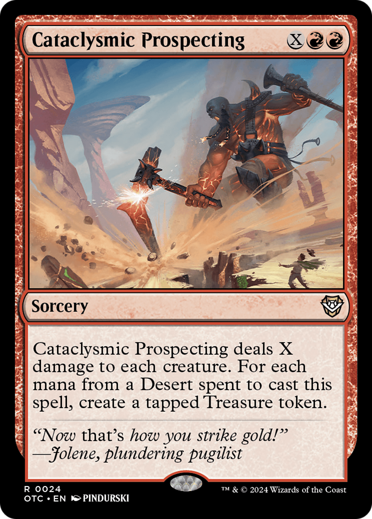 Cataclysmic Prospecting (OTC-024) [Outlaws of Thunder Junction Commander] MTG Single Wizards of the Coast