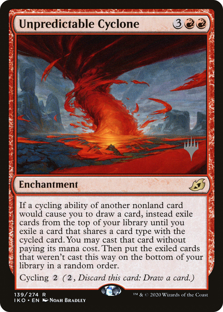 Unpredictable Cyclone (PPIKO-139P) [Ikoria: Lair of Behemoths Promos] MTG Single Wizards of the Coast