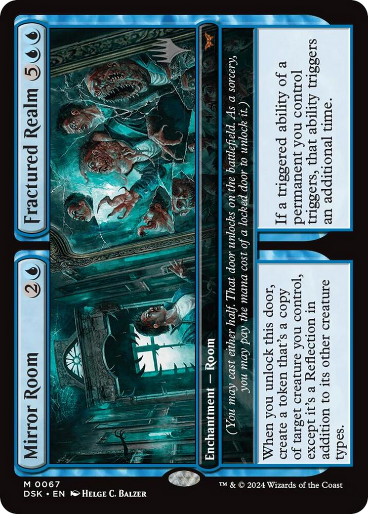 Mirror Room // Fractured Realm (PPDSK-067) [Duskmourn: House of Horror Promos] Foil MTG Single Wizards of the Coast