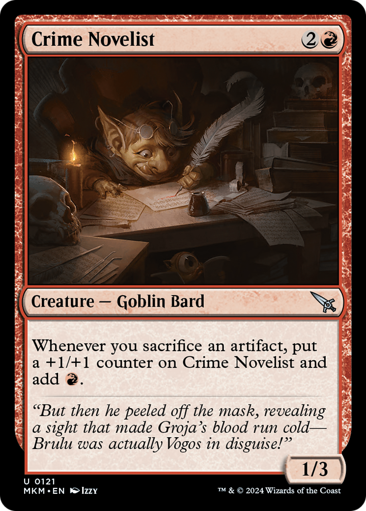 Crime Novelist (MKM-121) [Murders at Karlov Manor] MTG Single Wizards of the Coast