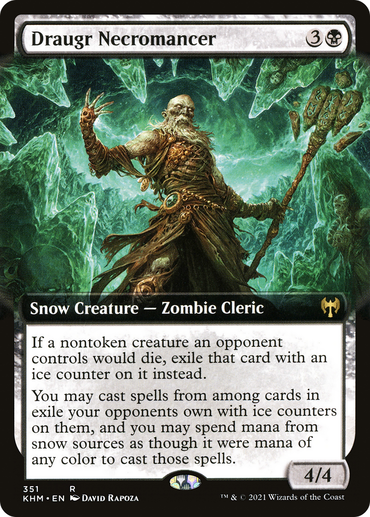 Draugr Necromancer (KHM-351) [Kaldheim] (Extended Art) Foil MTG Single Wizards of the Coast