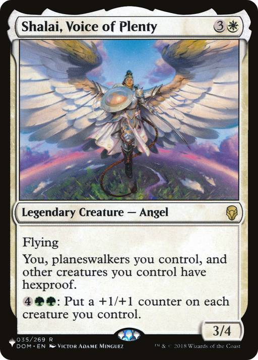 Shalai, Voice of Plenty (LIST-DOM-35) [Mystery Booster] The List Reprints MTG Single Wizards of the Coast
