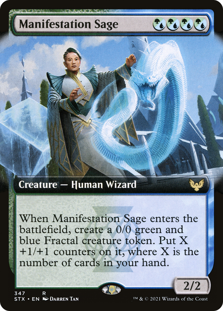 Manifestation Sage (STX-347) [Strixhaven: School of Mages] (Extended Art) Foil MTG Single Wizards of the Coast