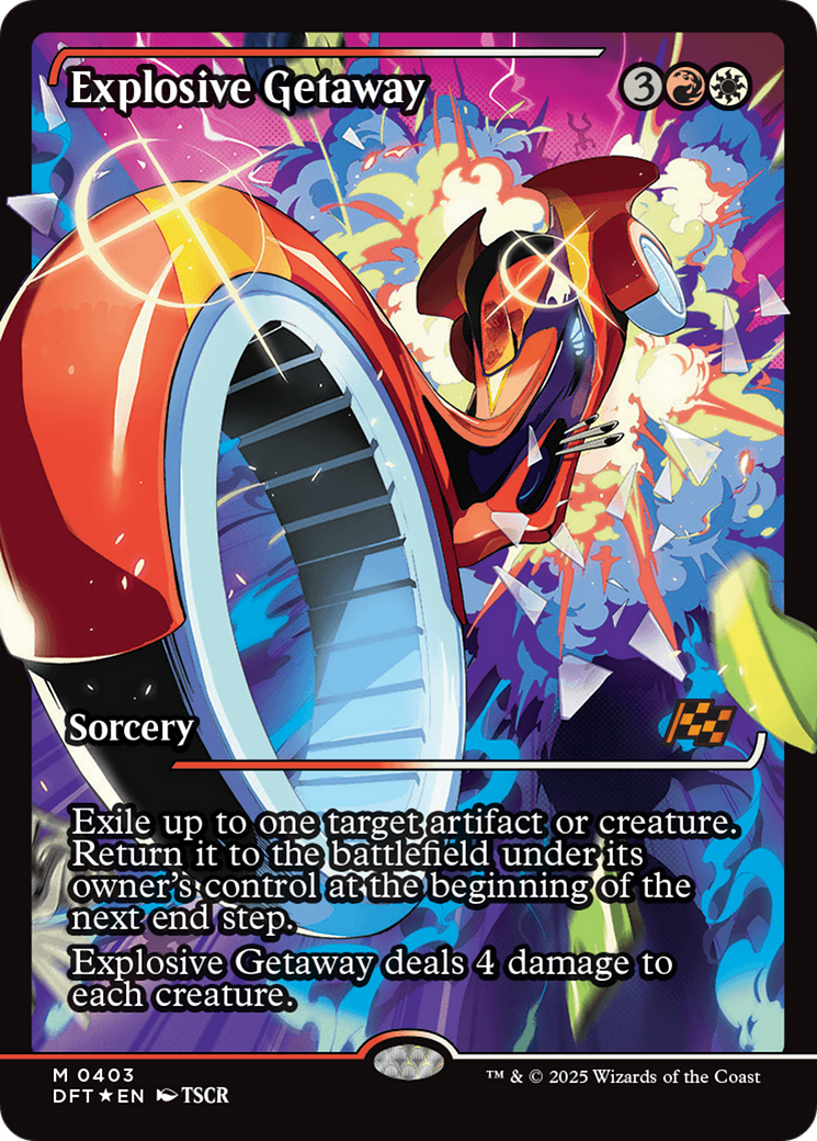 Explosive Getaway (DFT-403) [Aetherdrift] (Showcase) Foil MTG Single Wizards of the Coast