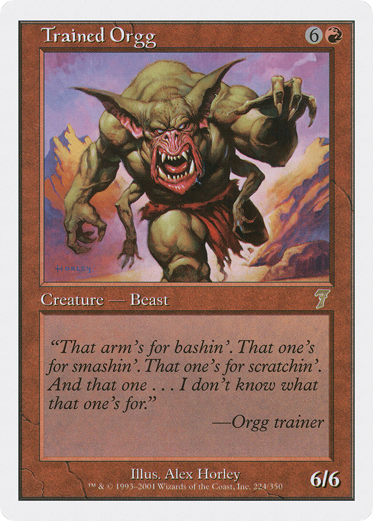 Trained Orgg (7ED-224) [7th Edition] Foil MTG Single Wizards of the Coast