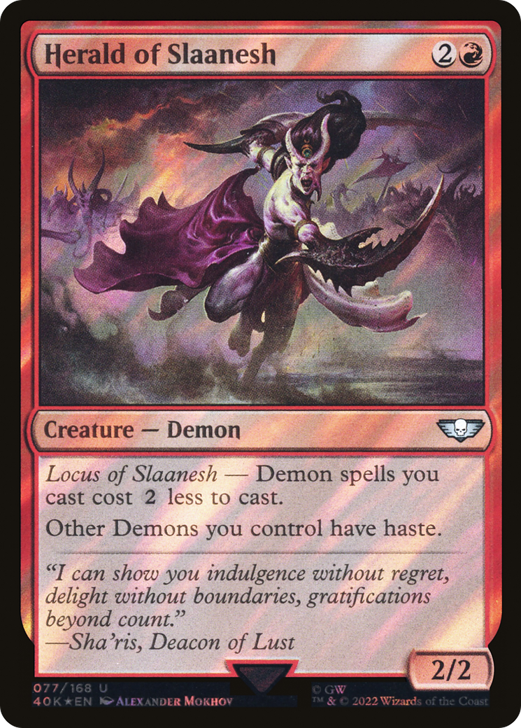 Herald of Slaanesh (40K-77★) [Warhammer 40,000 Commander] Foil MTG Single Wizards of the Coast