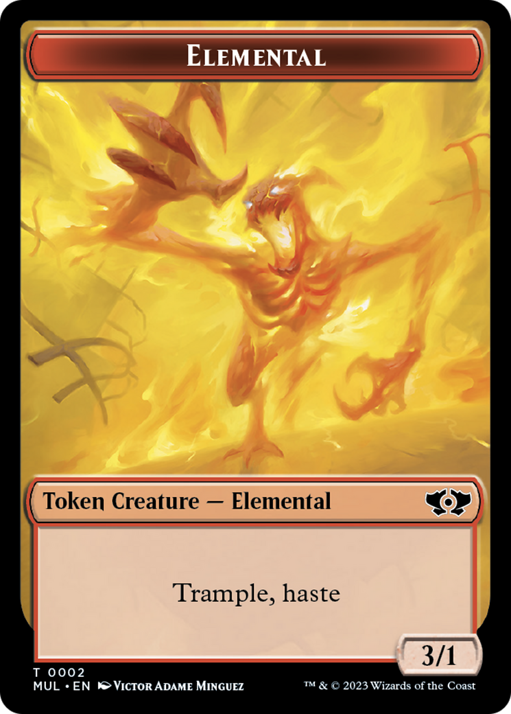 Elemental (2) // Phyrexian Hydra (12) Double-Sided Token [Tokens] March of the Machine Tokens MTG Single Magic: The Gathering
