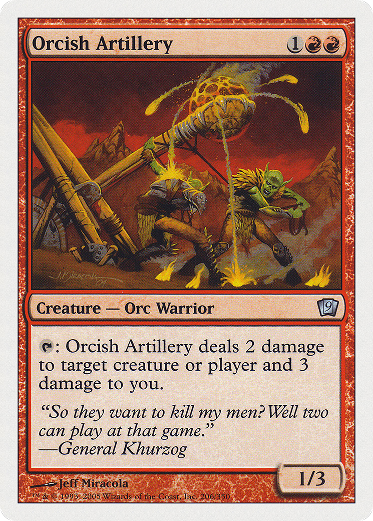 Orcish Artillery (9ED-206) [9th Edition] Foil MTG Single Wizards of the Coast