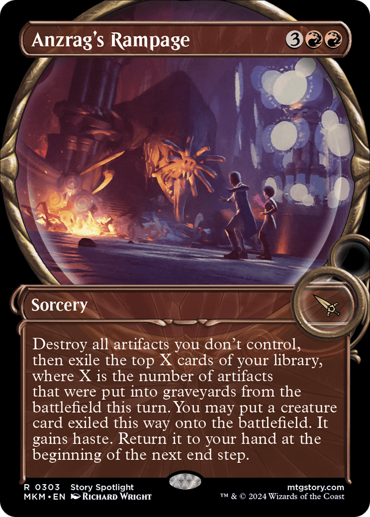 Anzrag's Rampage (MKM-303) [Murders at Karlov Manor] (Showcase) Foil MTG Single Wizards of the Coast