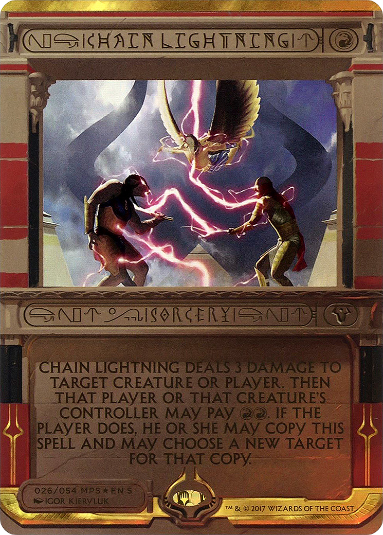 Chain Lightning (MPS2-026) [Amonkhet Invocations] (Borderless) Foil MTG Single Wizards of the Coast