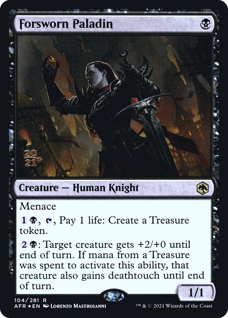 Forsworn Paladin (PRE-104) [Adventures in the Forgotten Realms Promos] Foil MTG Single Wizards of the Coast