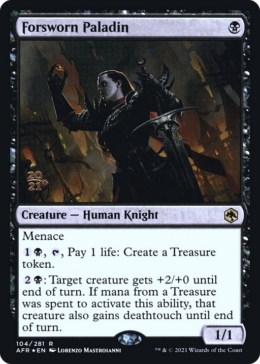 Forsworn Paladin (PRE-104) [Adventures in the Forgotten Realms Promos] Foil MTG Single Wizards of the Coast