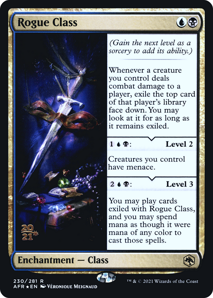 Rogue Class (PRE-230) [Adventures in the Forgotten Realms Promos] Foil MTG Single Wizards of the Coast