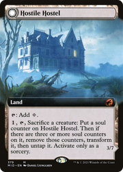 Hostile Hostel (MID-379) [Innistrad: Midnight Hunt] (Extended Art) MTG Single Wizards of the Coast
