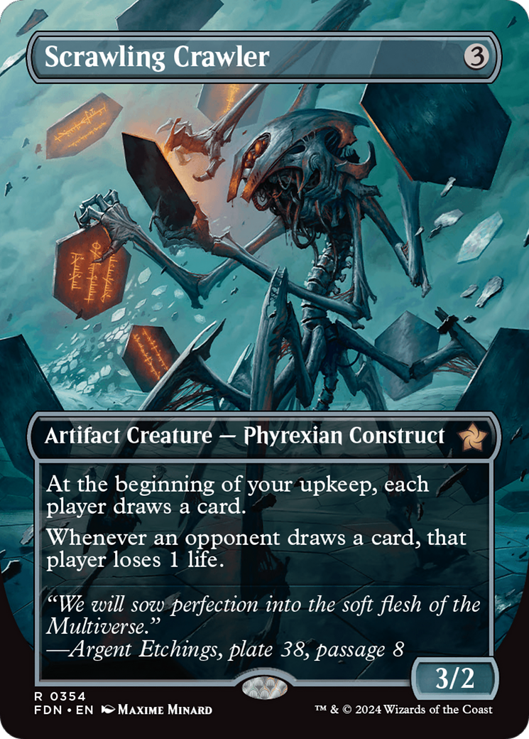 Scrawling Crawler (FDN-354) [Foundations] (Borderless) Foil MTG Single Wizards of the Coast