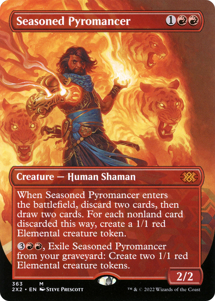 Seasoned Pyromancer (2X2-363) [Double Masters 2022] (Borderless) MTG Single Wizards of the Coast