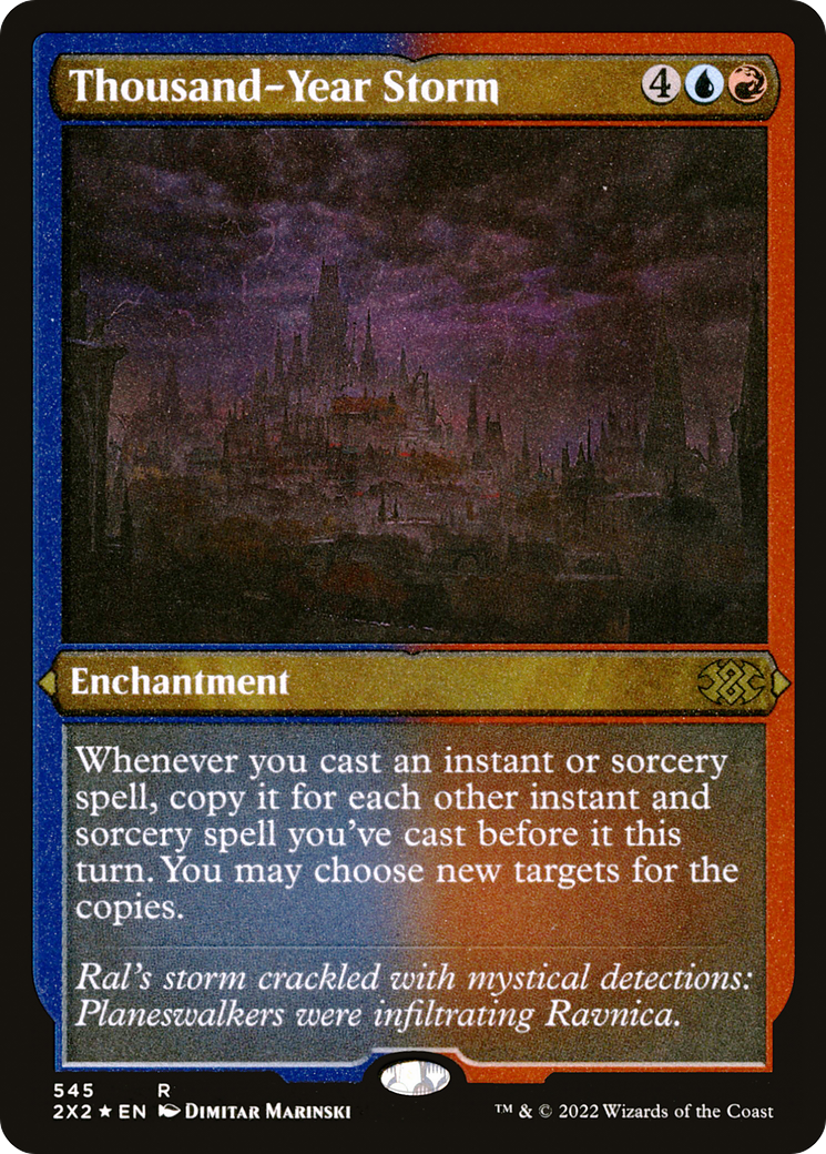 Thousand-Year Storm (2X2-545) [Double Masters 2022] Etched Foil MTG Single Wizards of the Coast
