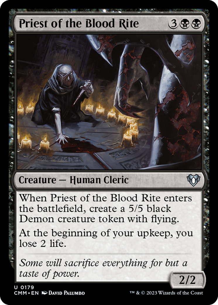 Priest of the Blood Rite (CMM-179) [Commander Masters] MTG Single Wizards of the Coast