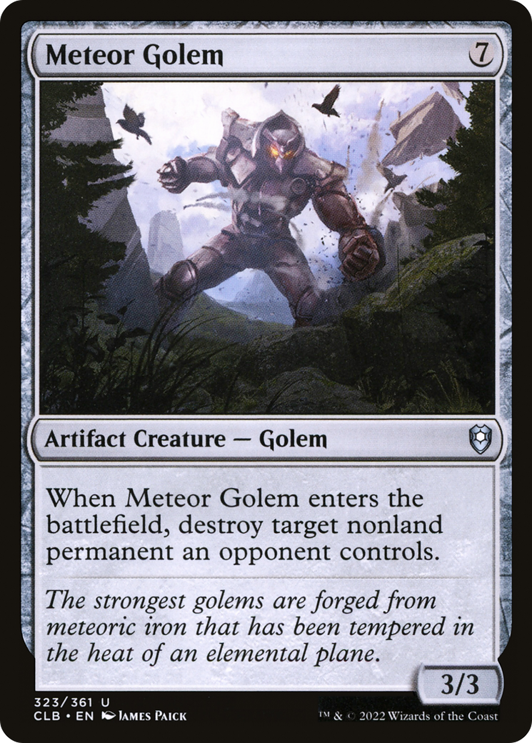 Meteor Golem (CLB-323) [Commander Legends: Battle for Baldur's Gate] Foil MTG Single Wizards of the Coast