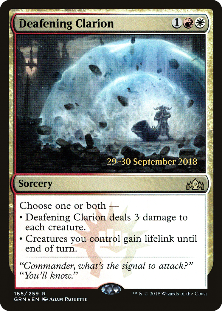 Deafening Clarion (PRE-165) [Guilds of Ravnica Promos] Foil MTG Single Wizards of the Coast