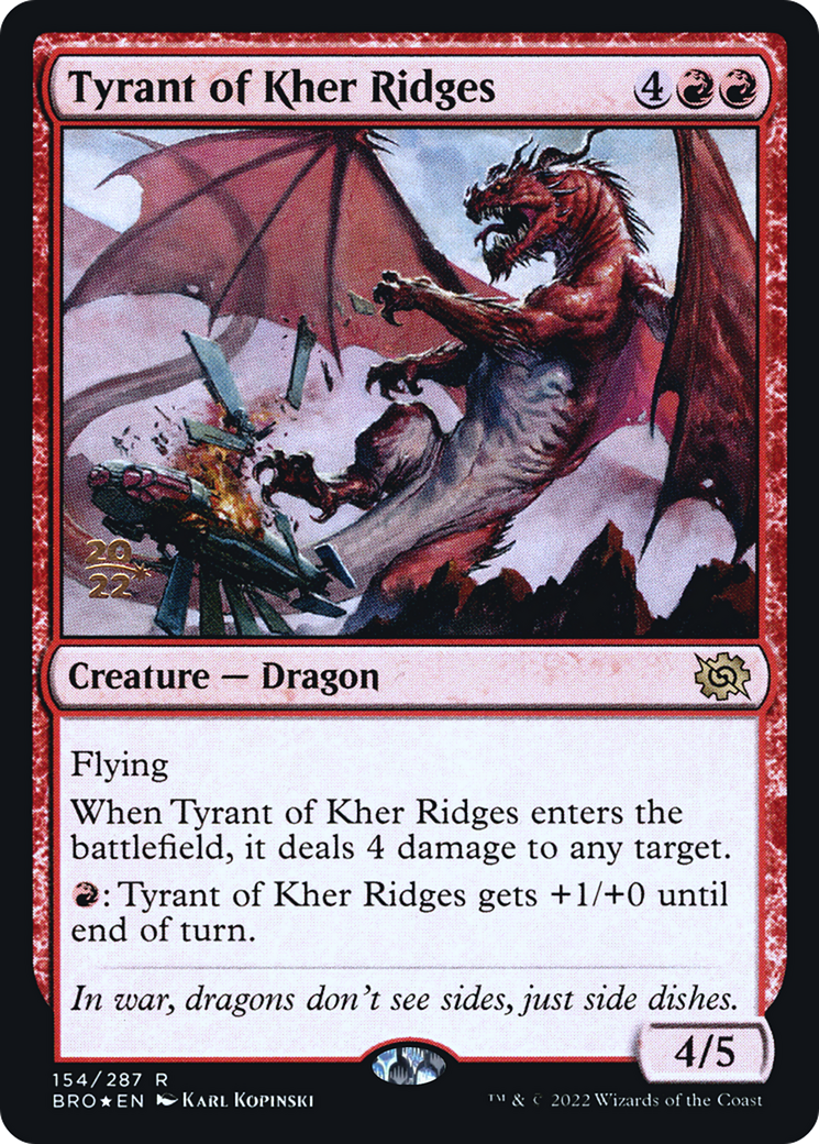 Tyrant of Kher Ridges (PRE-154S) [The Brothers' War Promos] Foil MTG Single Wizards of the Coast
