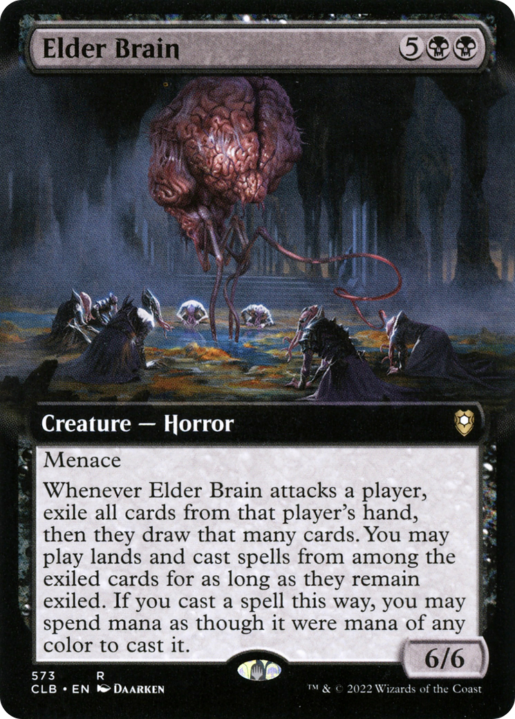 Elder Brain (CLB-573) [Commander Legends: Battle for Baldur's Gate] (Extended Art) MTG Single Wizards of the Coast